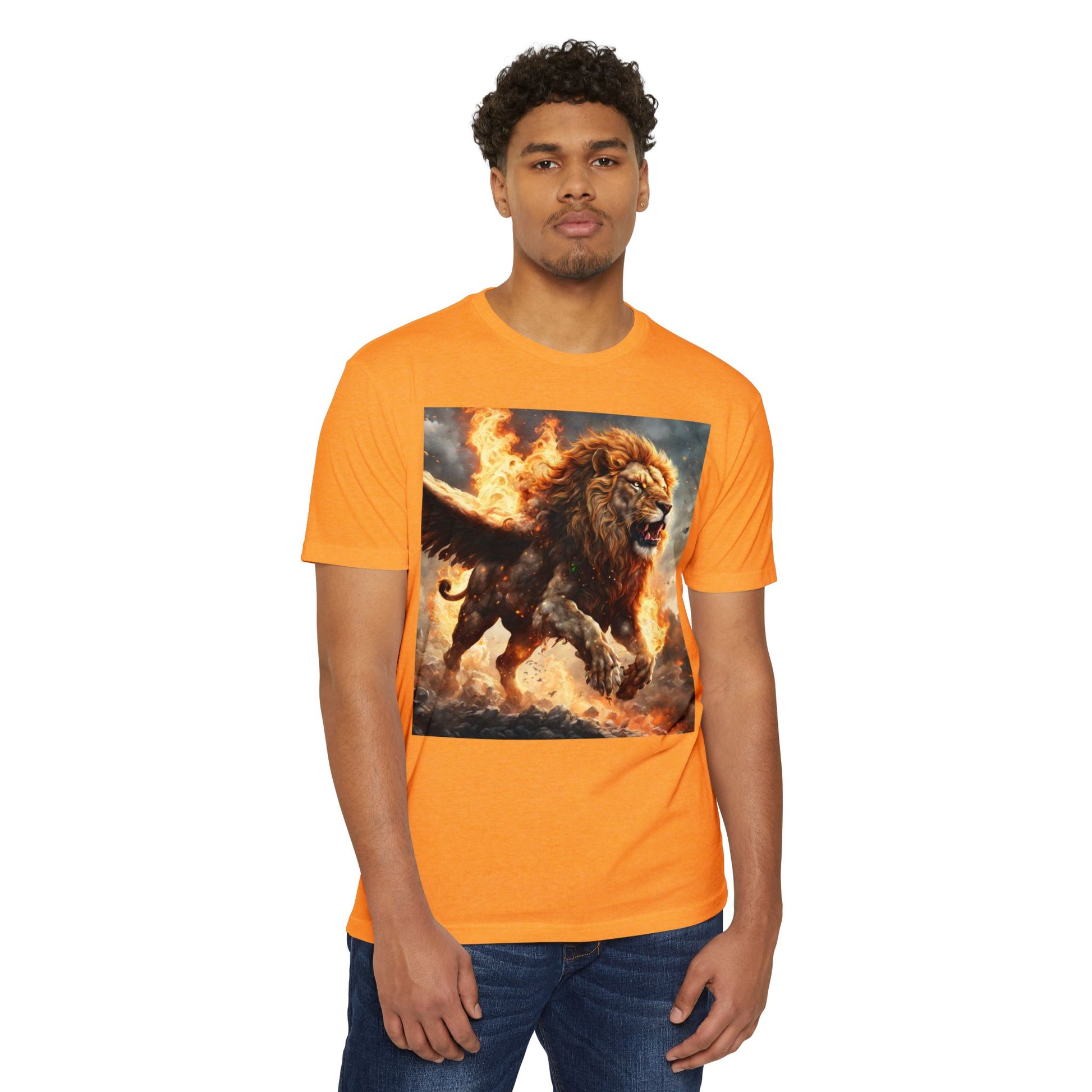 Dynamic Lion Graphic Tee, Unisex T-Shirt, Animal Lover Gift, Summer Casual Wear, Statement Shirt, Unique Graphic Apparel