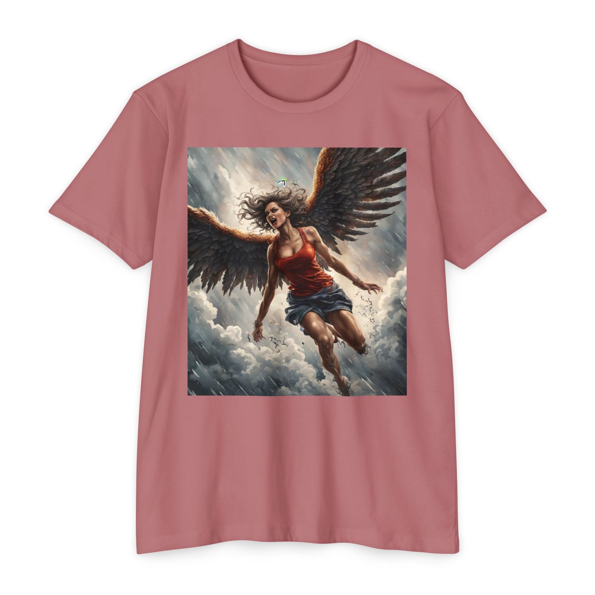 Bold Angel Graphic Tee - Unisex CVC Jersey T-shirt, Spiritual Gift, Trendy Top, Angel Lover Shirt, Unique Graphic T-shirt