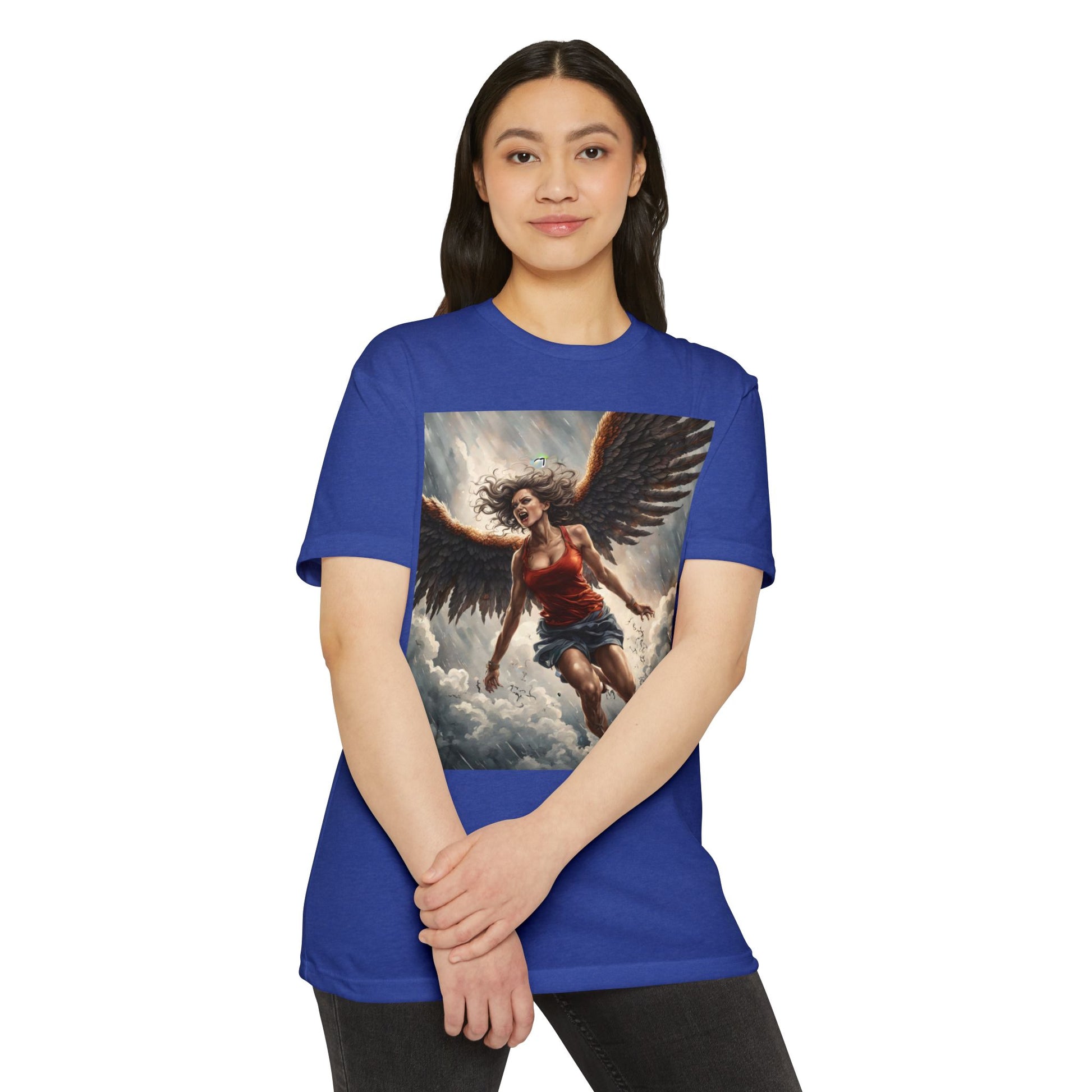 Bold Angel Graphic Tee - Unisex CVC Jersey T-shirt, Spiritual Gift, Trendy Top, Angel Lover Shirt, Unique Graphic T-shirt