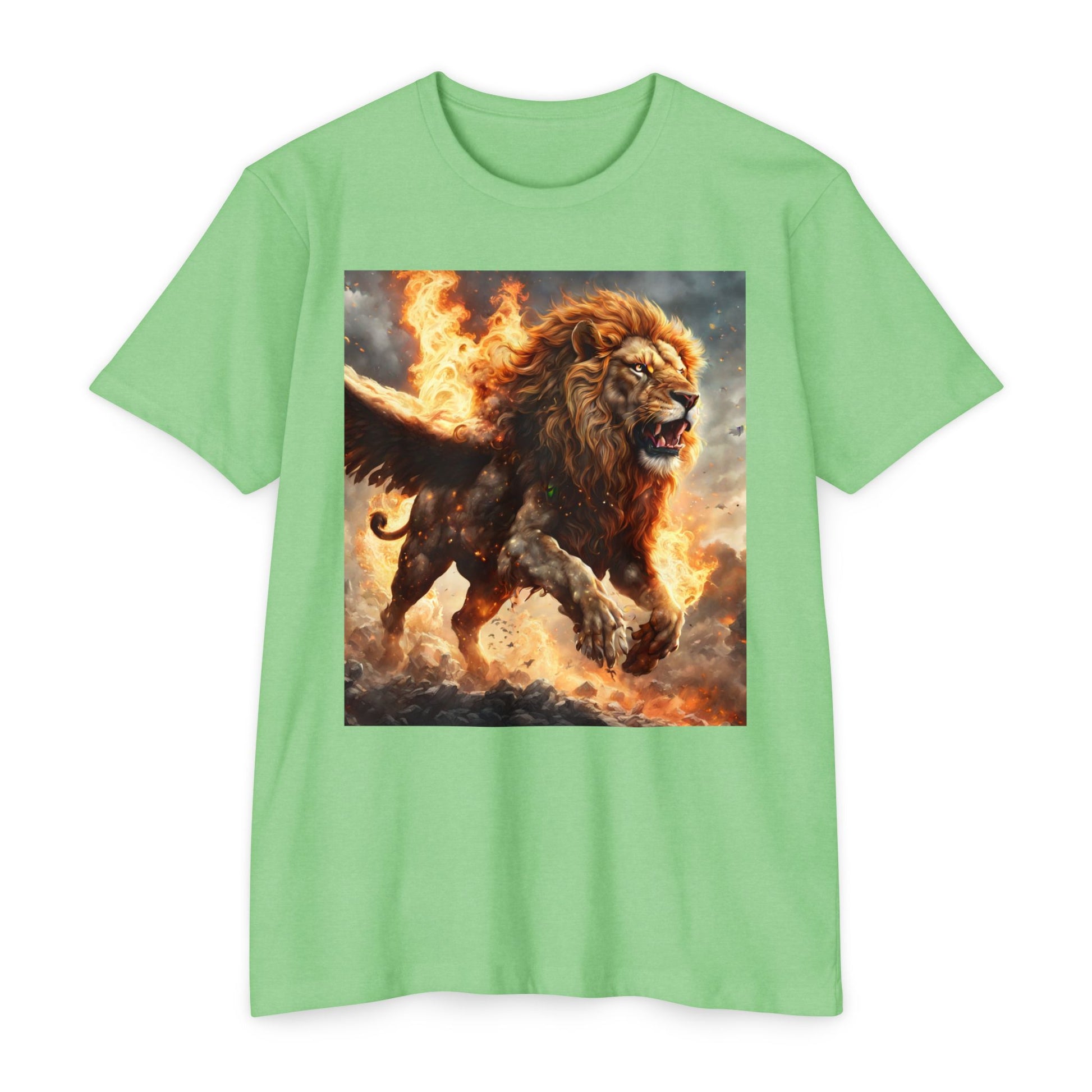 Dynamic Lion Graphic Tee, Unisex T-Shirt, Animal Lover Gift, Summer Casual Wear, Statement Shirt, Unique Graphic Apparel