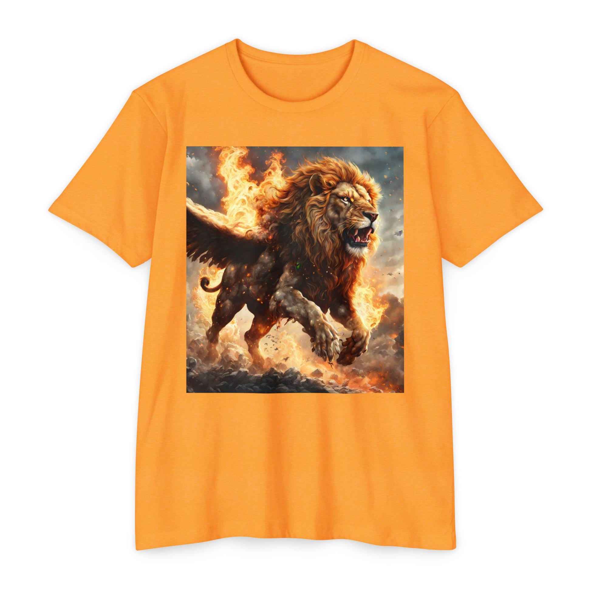 Dynamic Lion Graphic Tee, Unisex T-Shirt, Animal Lover Gift, Summer Casual Wear, Statement Shirt, Unique Graphic Apparel