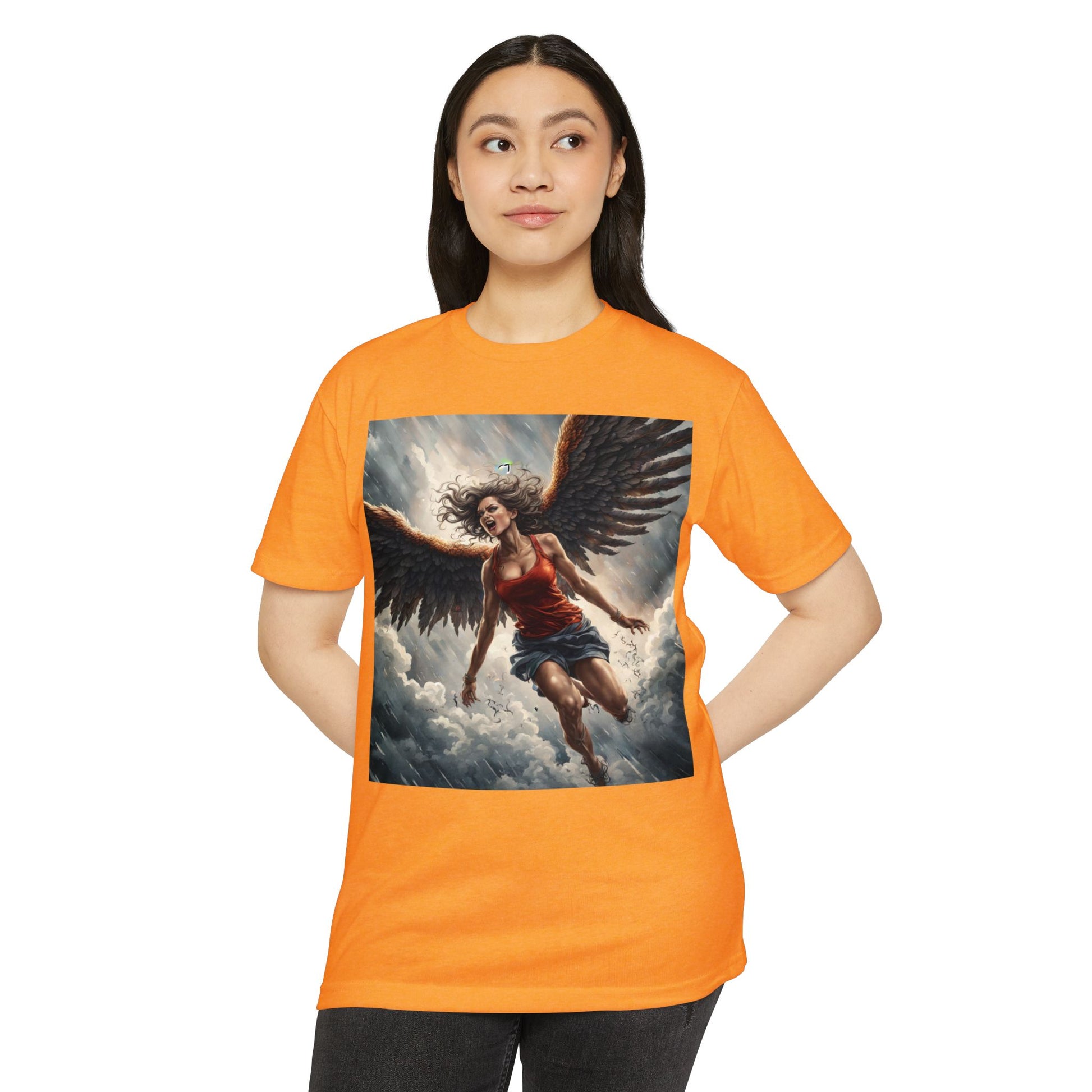 Bold Angel Graphic Tee - Unisex CVC Jersey T-shirt, Spiritual Gift, Trendy Top, Angel Lover Shirt, Unique Graphic T-shirt