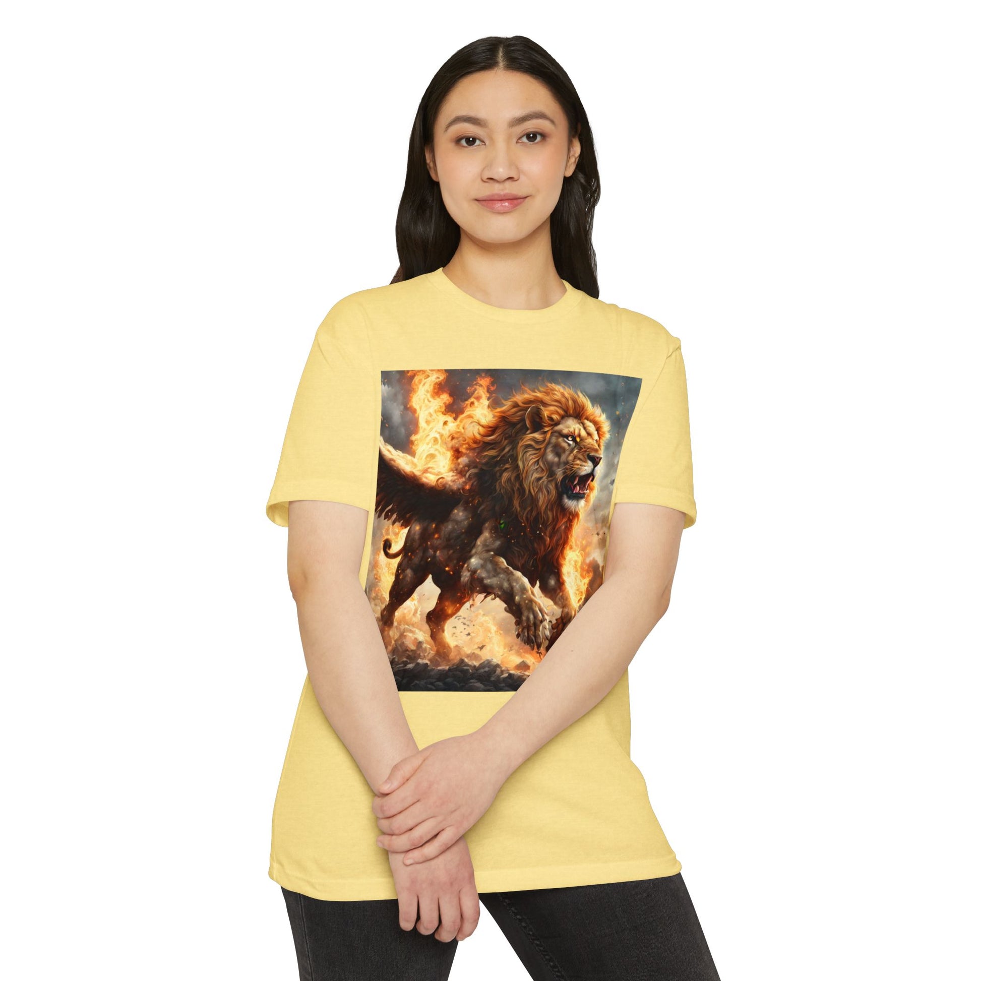 Dynamic Lion Graphic Tee, Unisex T-Shirt, Animal Lover Gift, Summer Casual Wear, Statement Shirt, Unique Graphic Apparel