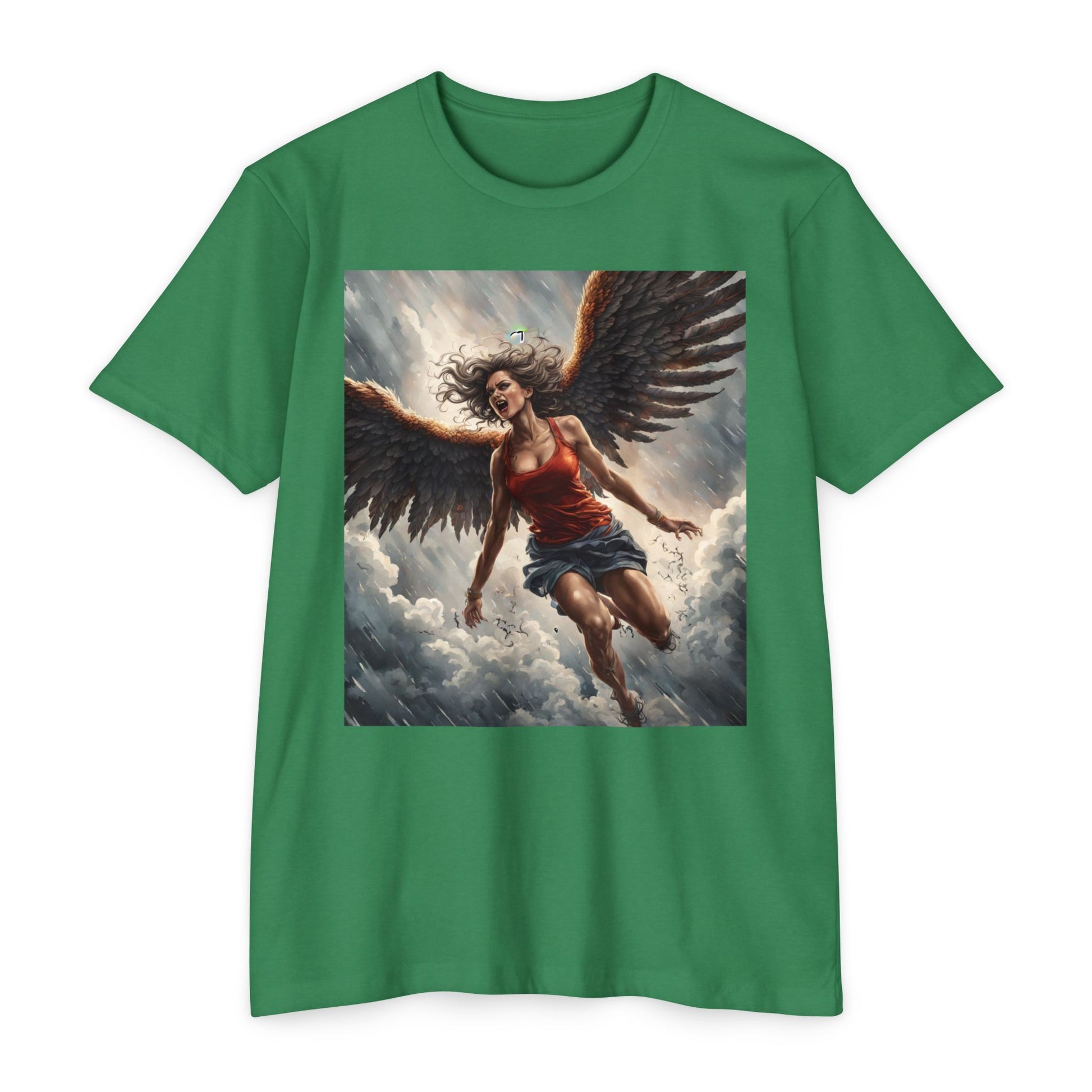 Bold Angel Graphic Tee - Unisex CVC Jersey T-shirt, Spiritual Gift, Trendy Top, Angel Lover Shirt, Unique Graphic T-shirt