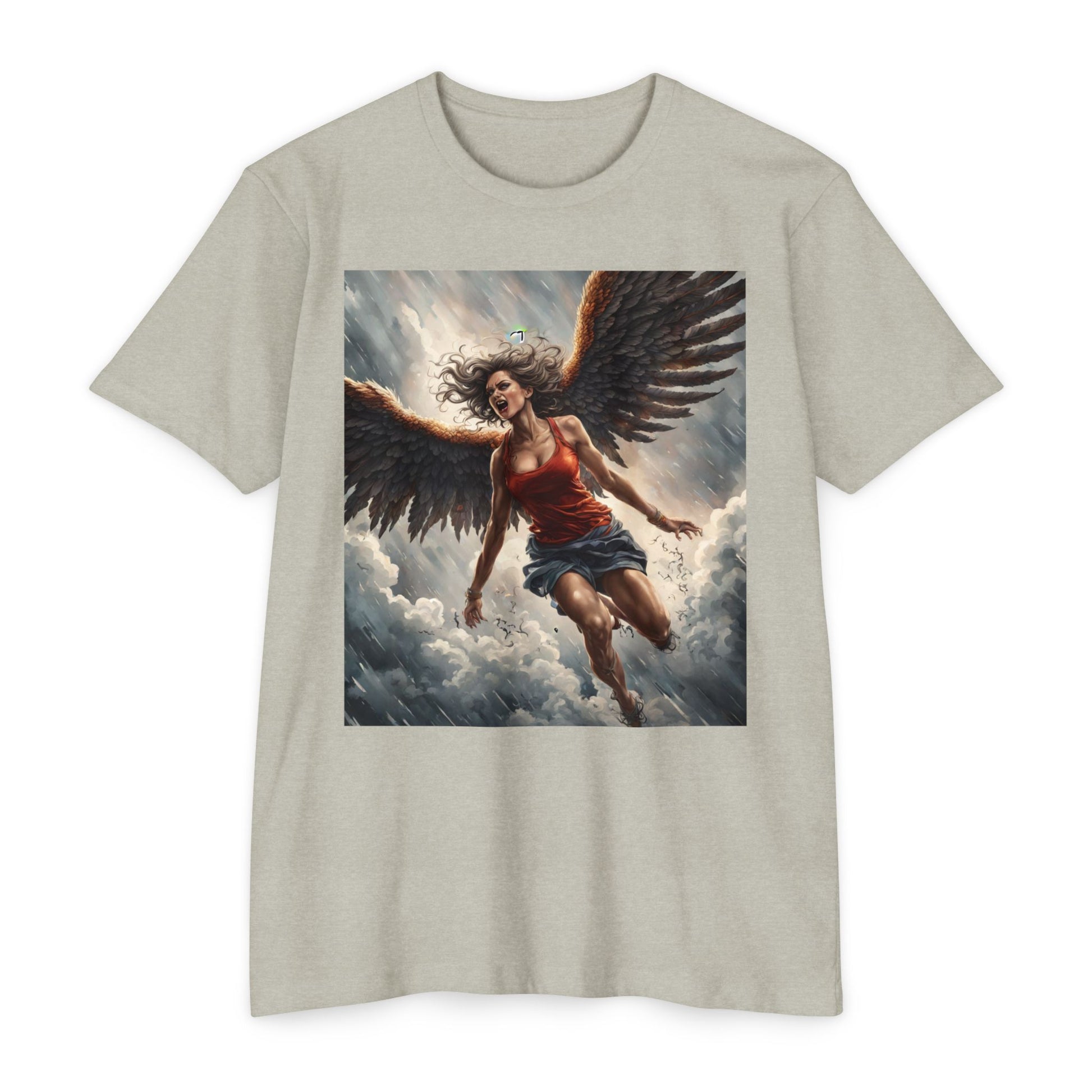 Bold Angel Graphic Tee - Unisex CVC Jersey T-shirt, Spiritual Gift, Trendy Top, Angel Lover Shirt, Unique Graphic T-shirt