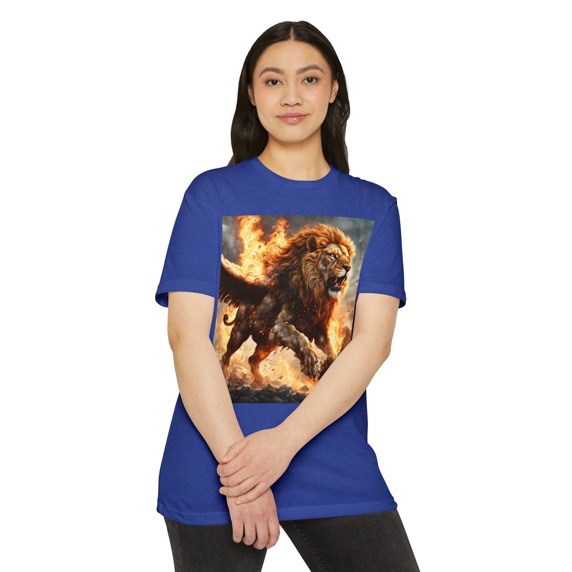 Dynamic Lion Graphic Tee, Unisex T-Shirt, Animal Lover Gift, Summer Casual Wear, Statement Shirt, Unique Graphic Apparel