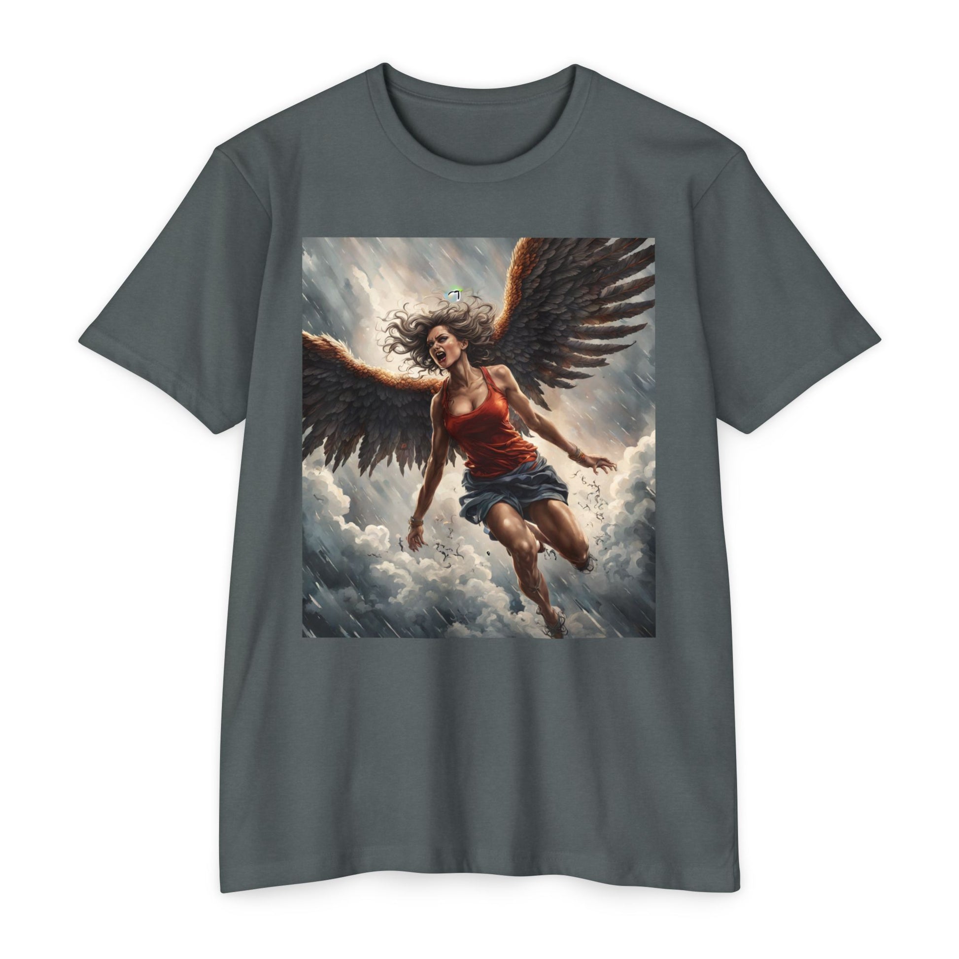 Bold Angel Graphic Tee - Unisex CVC Jersey T-shirt, Spiritual Gift, Trendy Top, Angel Lover Shirt, Unique Graphic T-shirt