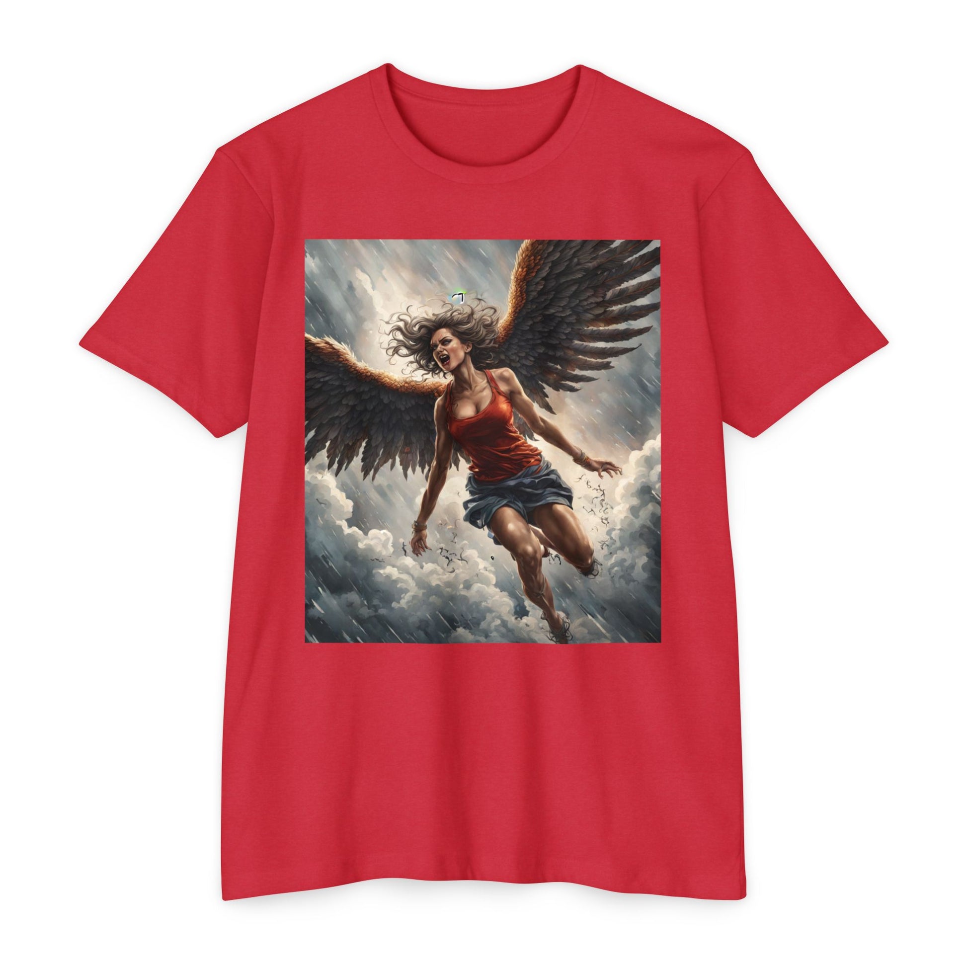 Bold Angel Graphic Tee - Unisex CVC Jersey T-shirt, Spiritual Gift, Trendy Top, Angel Lover Shirt, Unique Graphic T-shirt