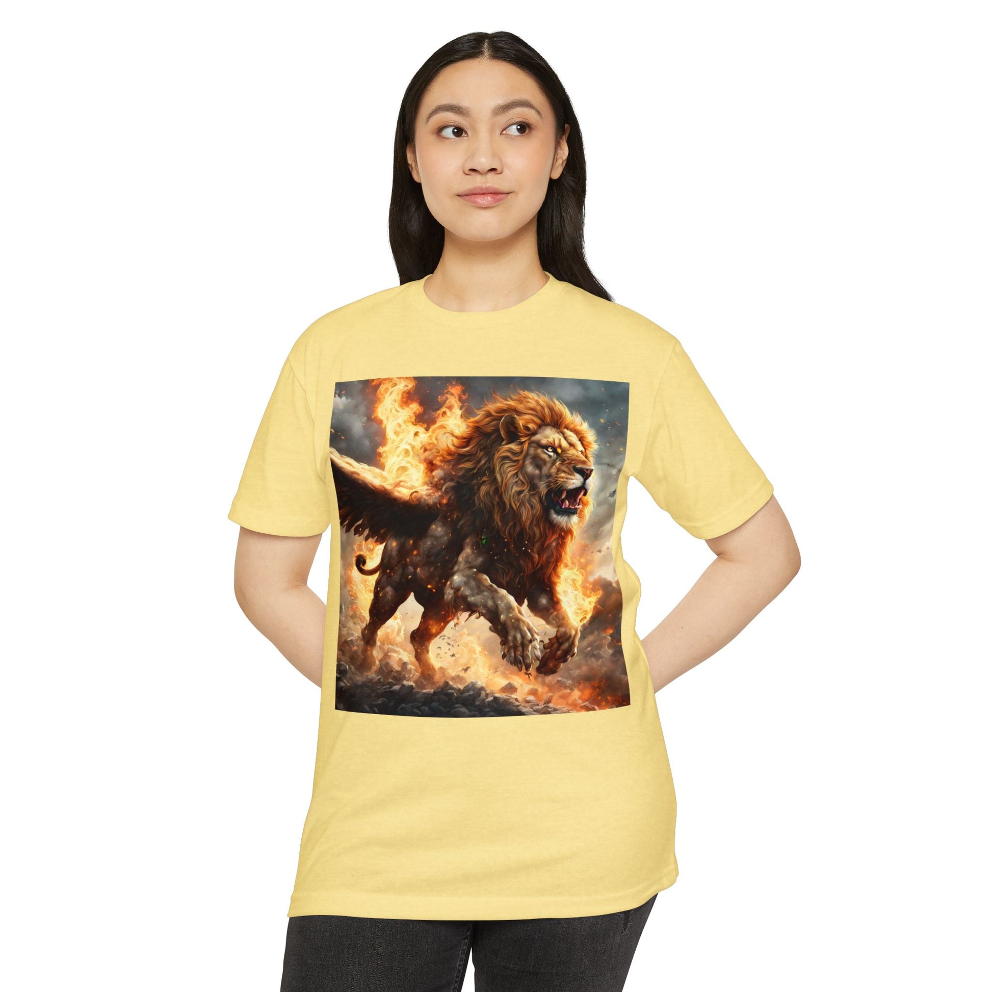 Dynamic Lion Graphic Tee, Unisex T-Shirt, Animal Lover Gift, Summer Casual Wear, Statement Shirt, Unique Graphic Apparel