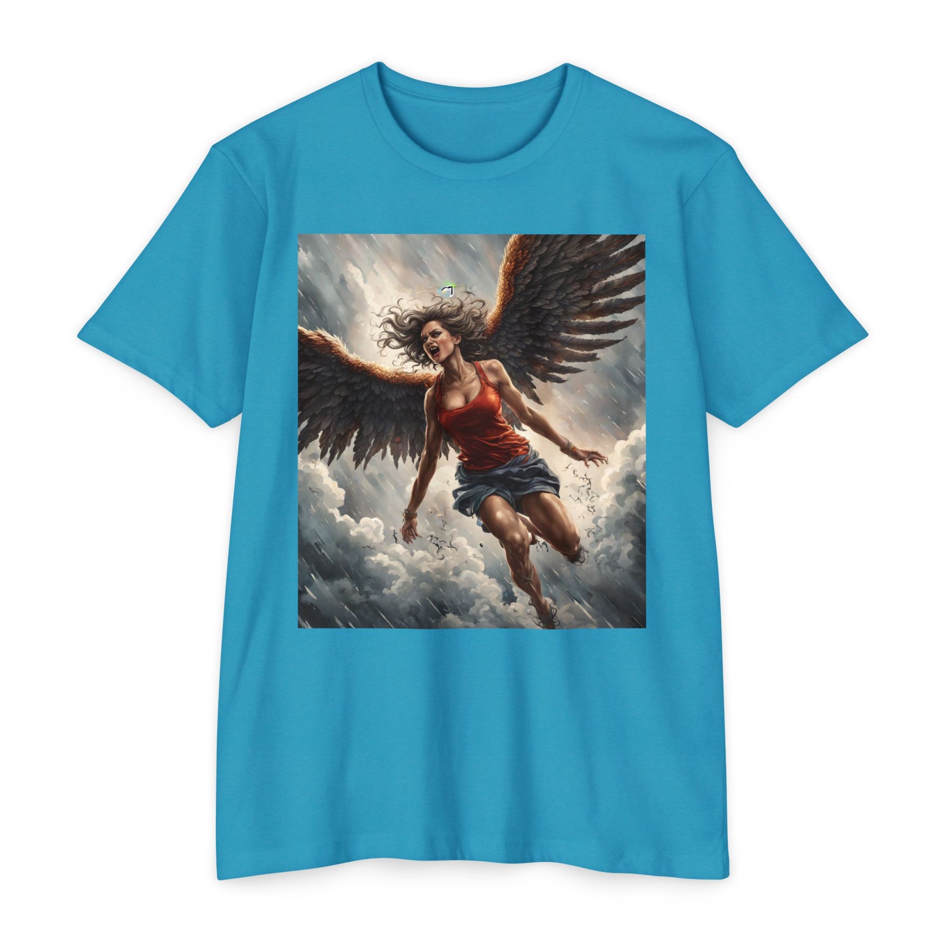 Bold Angel Graphic Tee - Unisex CVC Jersey T-shirt, Spiritual Gift, Trendy Top, Angel Lover Shirt, Unique Graphic T-shirt