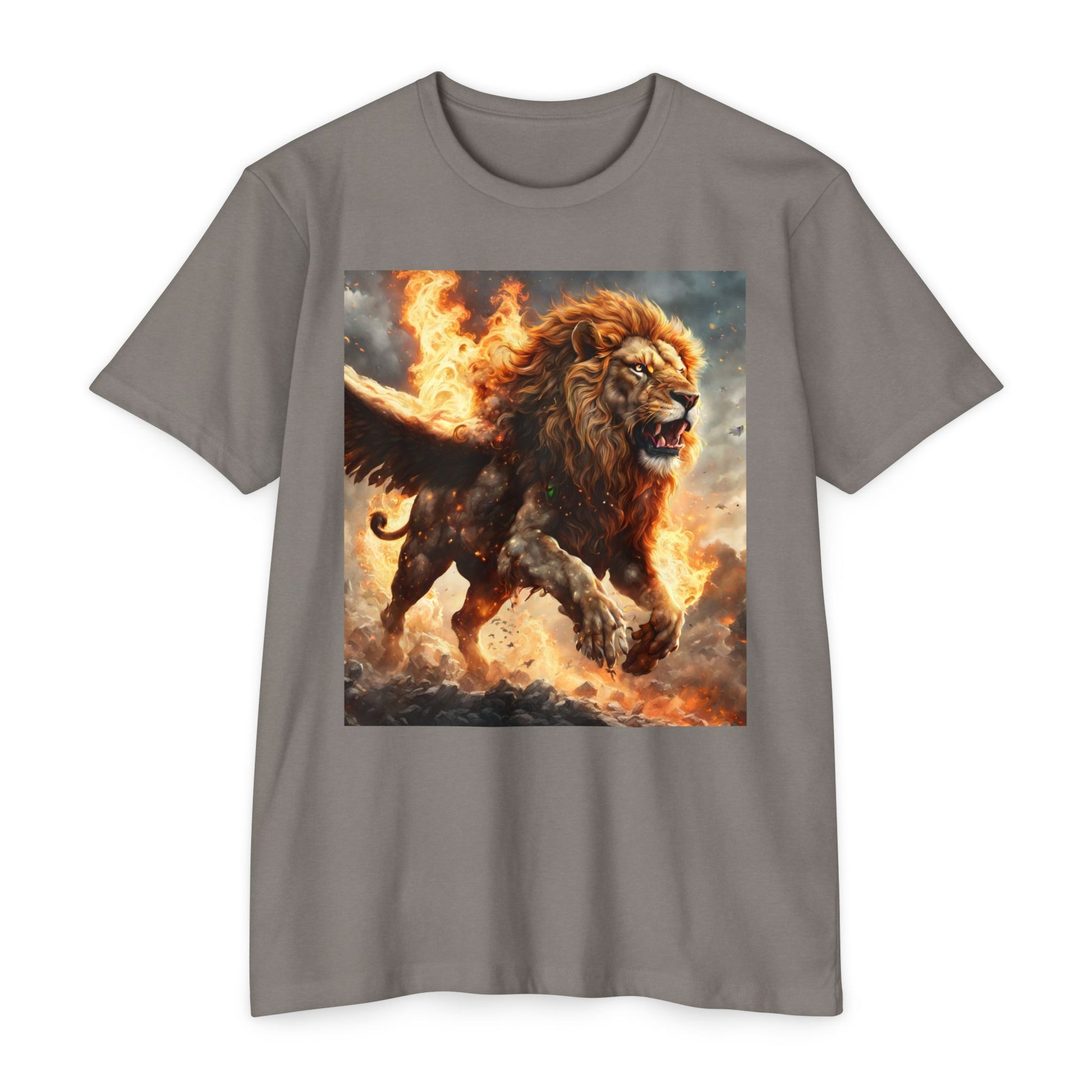 Dynamic Lion Graphic Tee, Unisex T-Shirt, Animal Lover Gift, Summer Casual Wear, Statement Shirt, Unique Graphic Apparel