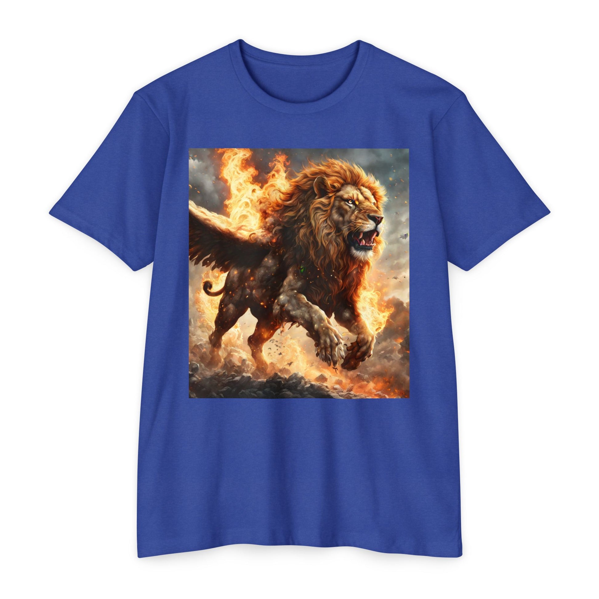Dynamic Lion Graphic Tee, Unisex T-Shirt, Animal Lover Gift, Summer Casual Wear, Statement Shirt, Unique Graphic Apparel