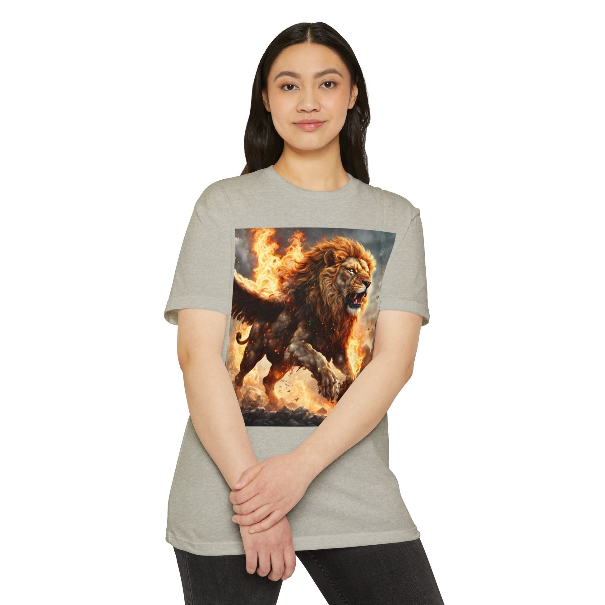 Dynamic Lion Graphic Tee, Unisex T-Shirt, Animal Lover Gift, Summer Casual Wear, Statement Shirt, Unique Graphic Apparel