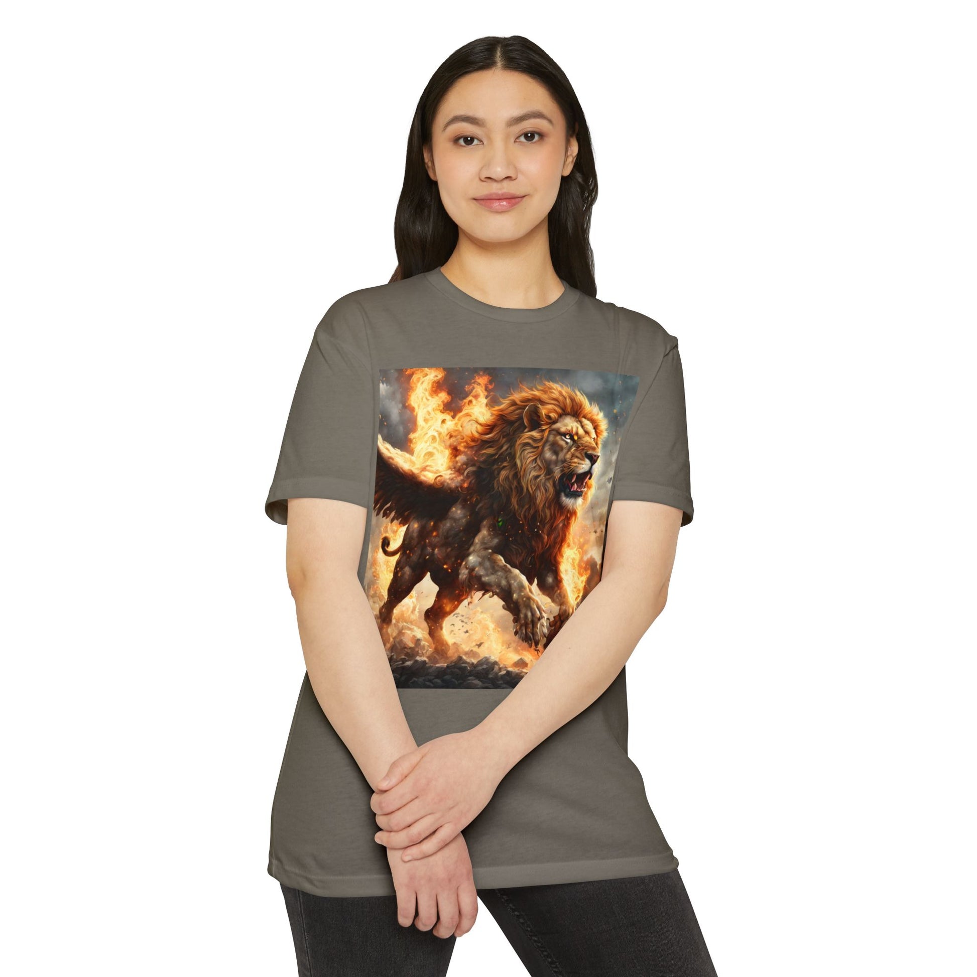 Dynamic Lion Graphic Tee, Unisex T-Shirt, Animal Lover Gift, Summer Casual Wear, Statement Shirt, Unique Graphic Apparel