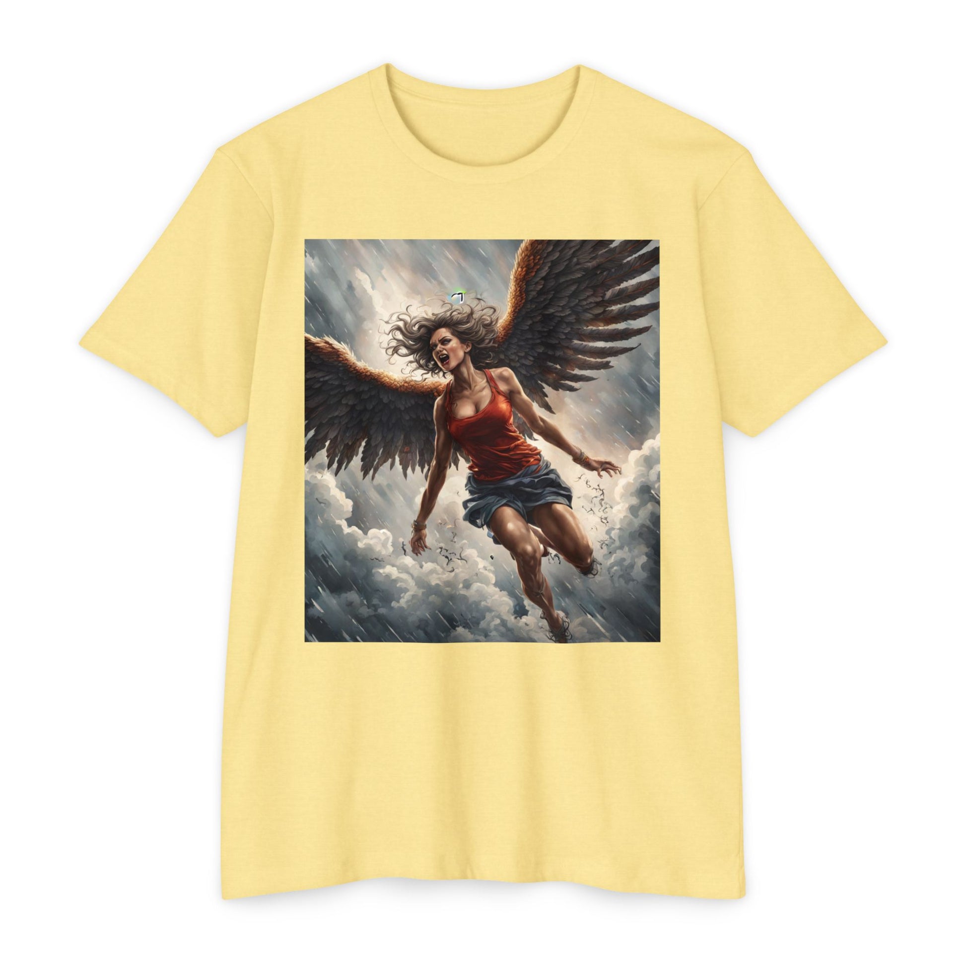 Bold Angel Graphic Tee - Unisex CVC Jersey T-shirt, Spiritual Gift, Trendy Top, Angel Lover Shirt, Unique Graphic T-shirt