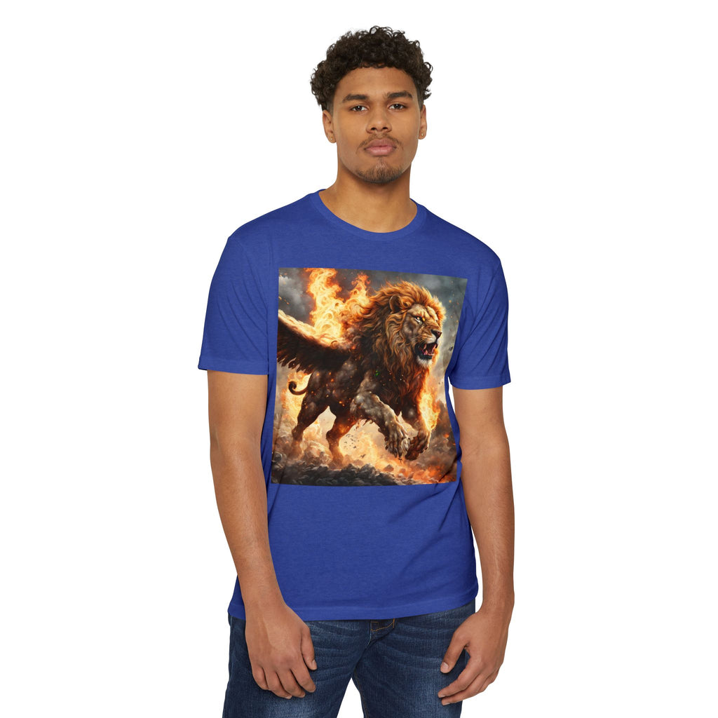 Dynamic Lion Graphic Tee, Unisex T-Shirt, Animal Lover Gift, Summer Casual Wear, Statement Shirt, Unique Graphic Apparel