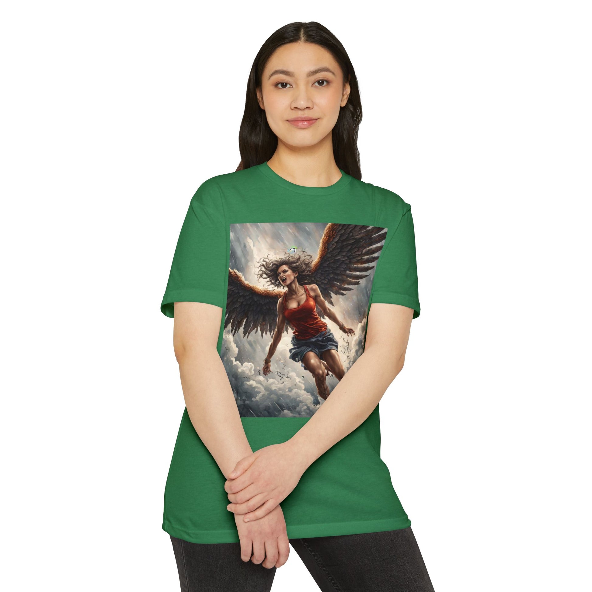 Bold Angel Graphic Tee - Unisex CVC Jersey T-shirt, Spiritual Gift, Trendy Top, Angel Lover Shirt, Unique Graphic T-shirt