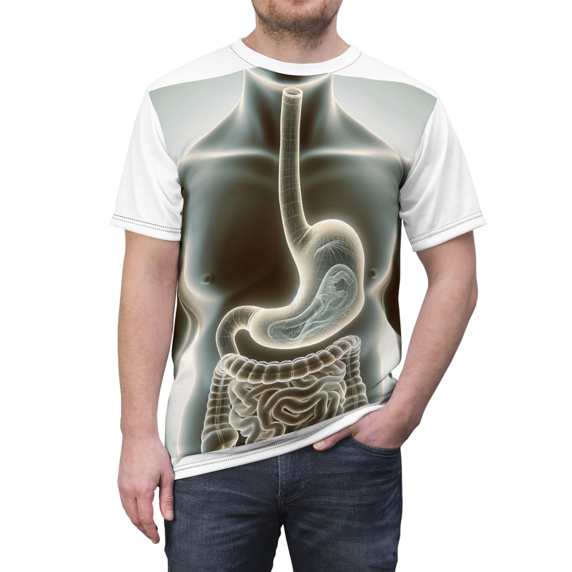 Anatomy Unisex Tee, Digestive System Shirt, Medical Tee, Unique Graphic Tee, Halloween Costume Top, Gifts for Science Lovers