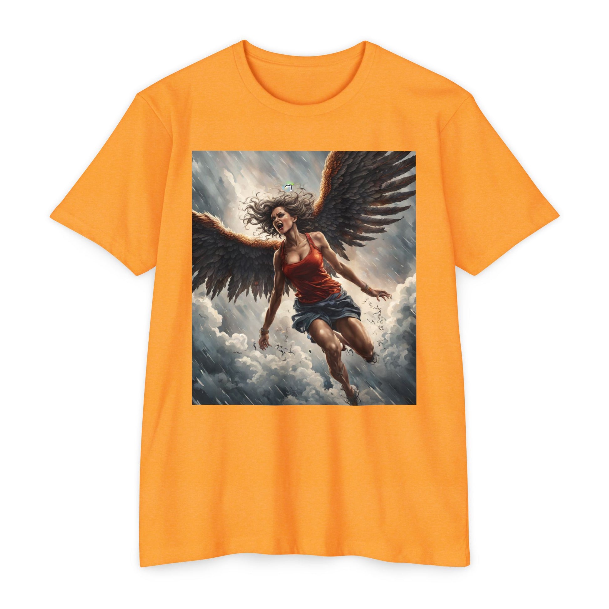 Bold Angel Graphic Tee - Unisex CVC Jersey T-shirt, Spiritual Gift, Trendy Top, Angel Lover Shirt, Unique Graphic T-shirt