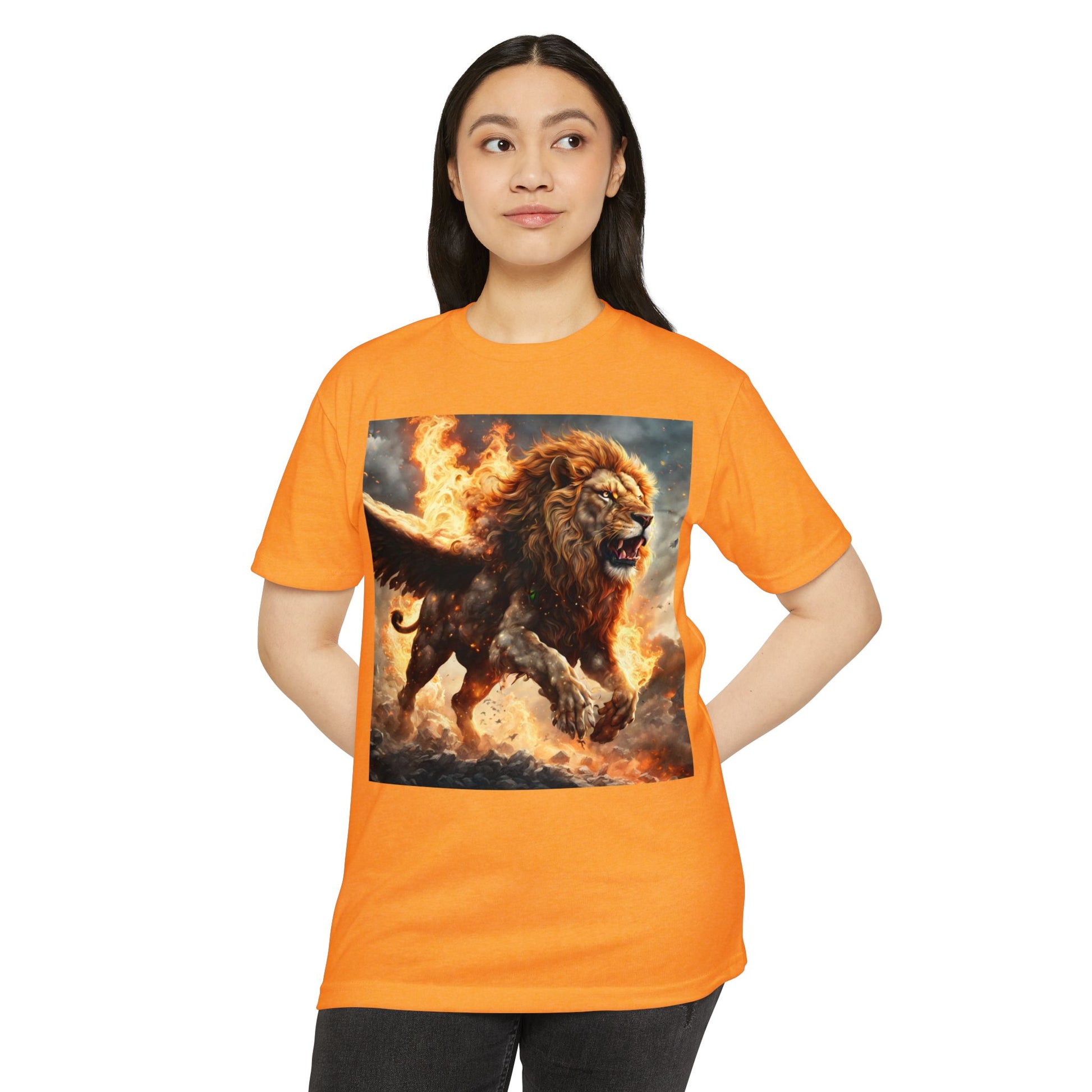Dynamic Lion Graphic Tee, Unisex T-Shirt, Animal Lover Gift, Summer Casual Wear, Statement Shirt, Unique Graphic Apparel