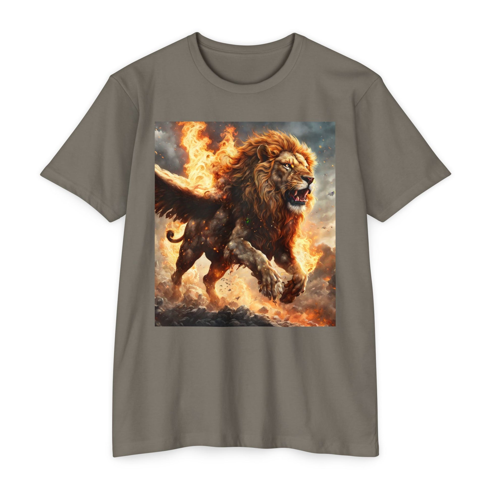 Dynamic Lion Graphic Tee, Unisex T-Shirt, Animal Lover Gift, Summer Casual Wear, Statement Shirt, Unique Graphic Apparel