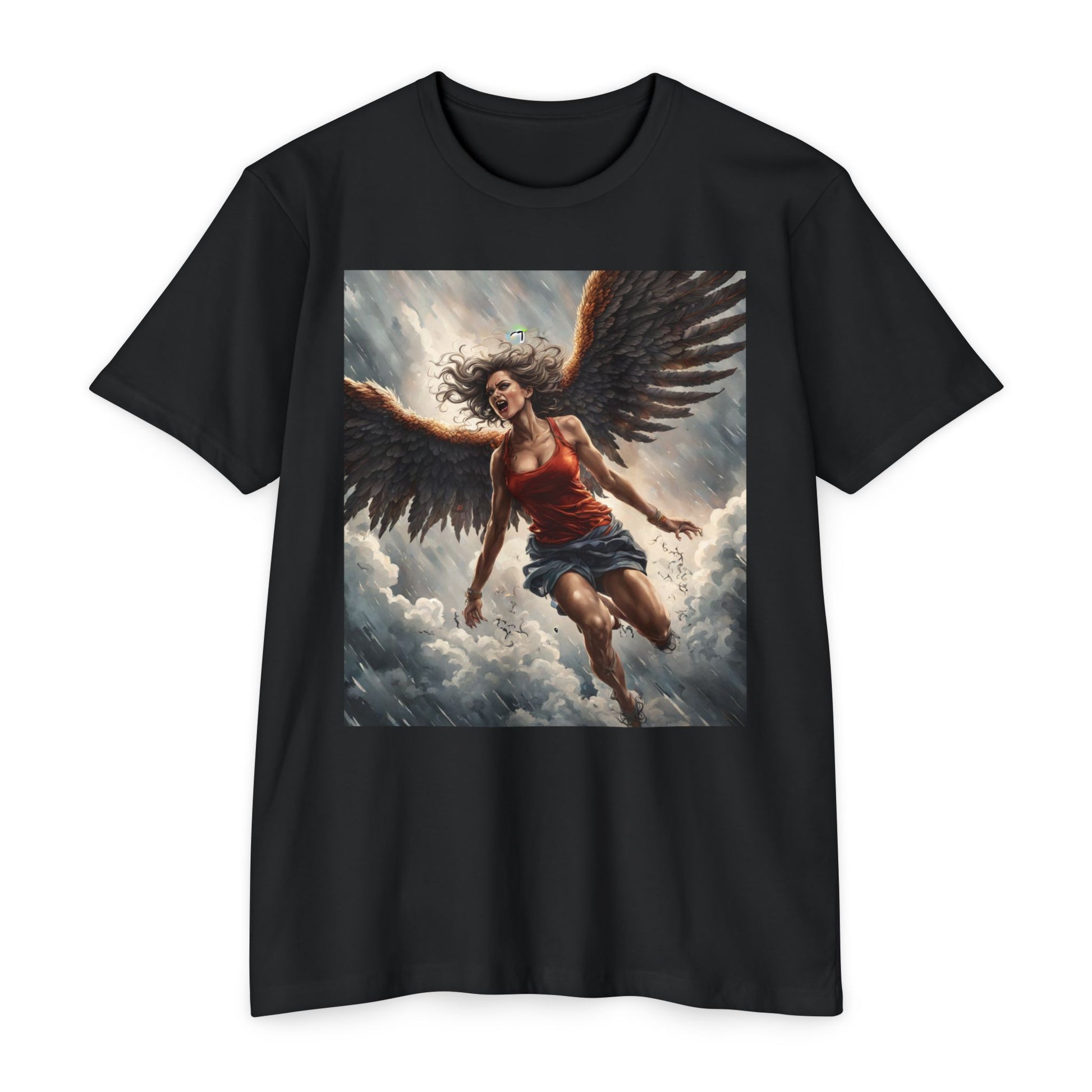 Bold Angel Graphic Tee - Unisex CVC Jersey T-shirt, Spiritual Gift, Trendy Top, Angel Lover Shirt, Unique Graphic T-shirt