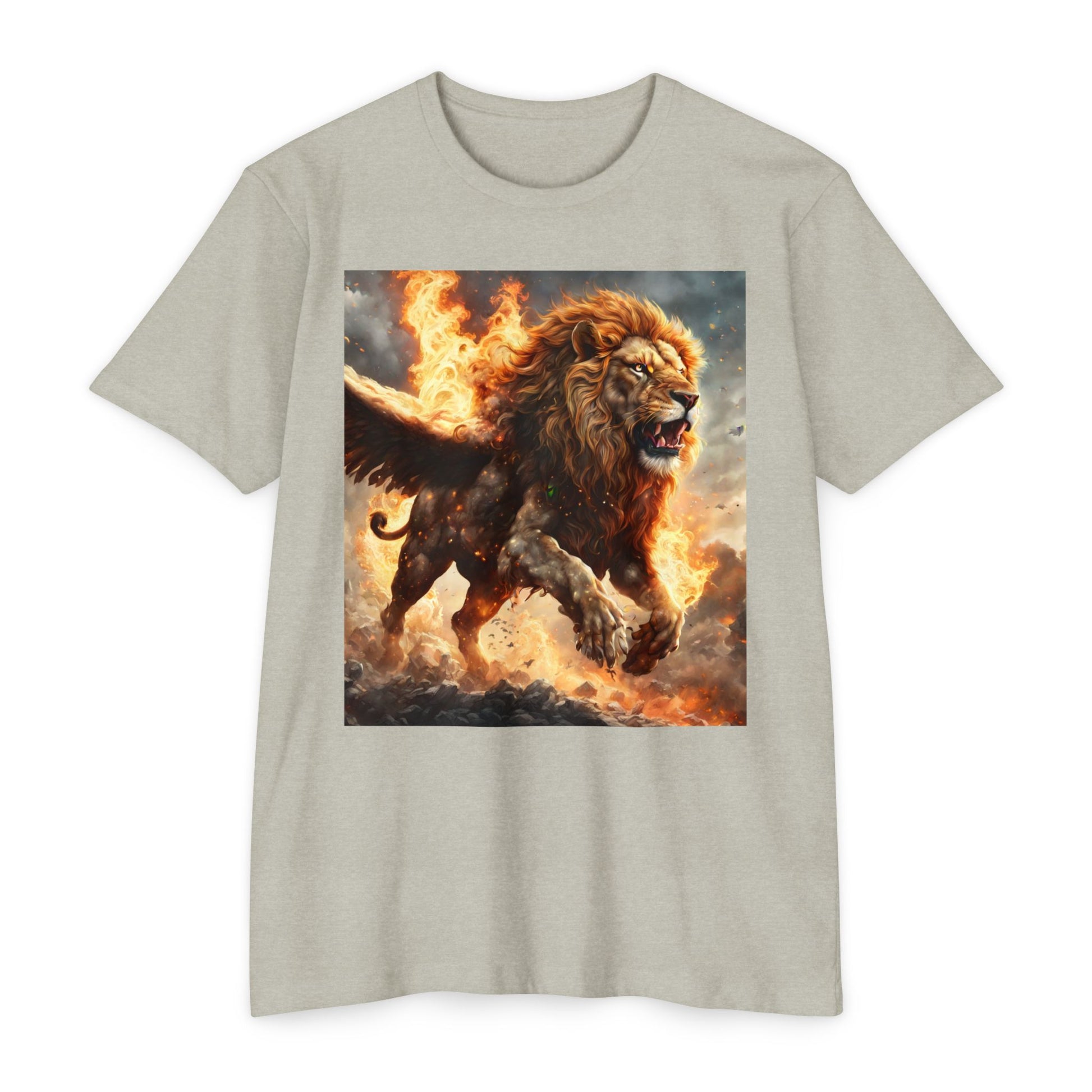 Dynamic Lion Graphic Tee, Unisex T-Shirt, Animal Lover Gift, Summer Casual Wear, Statement Shirt, Unique Graphic Apparel