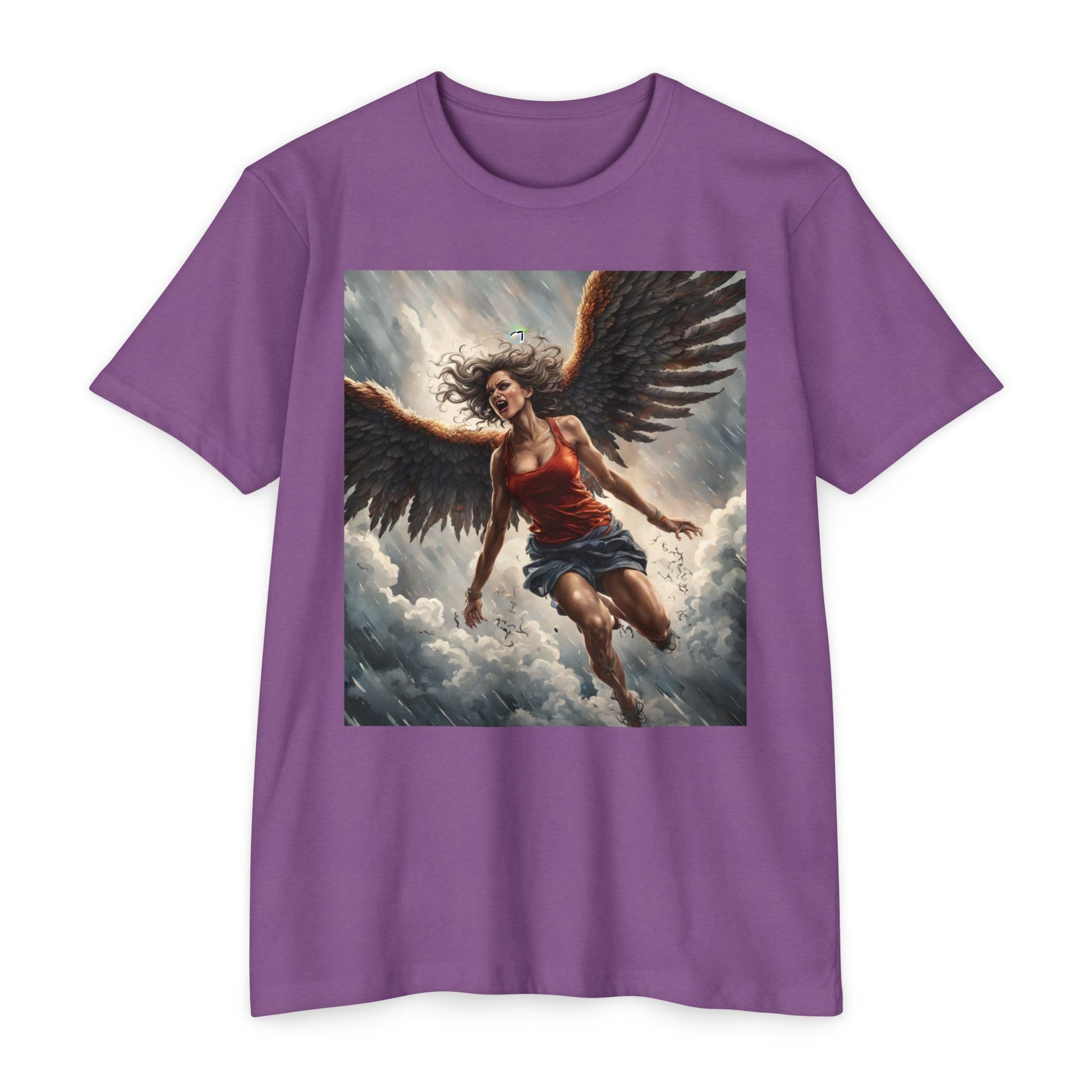 Bold Angel Graphic Tee - Unisex CVC Jersey T-shirt, Spiritual Gift, Trendy Top, Angel Lover Shirt, Unique Graphic T-shirt