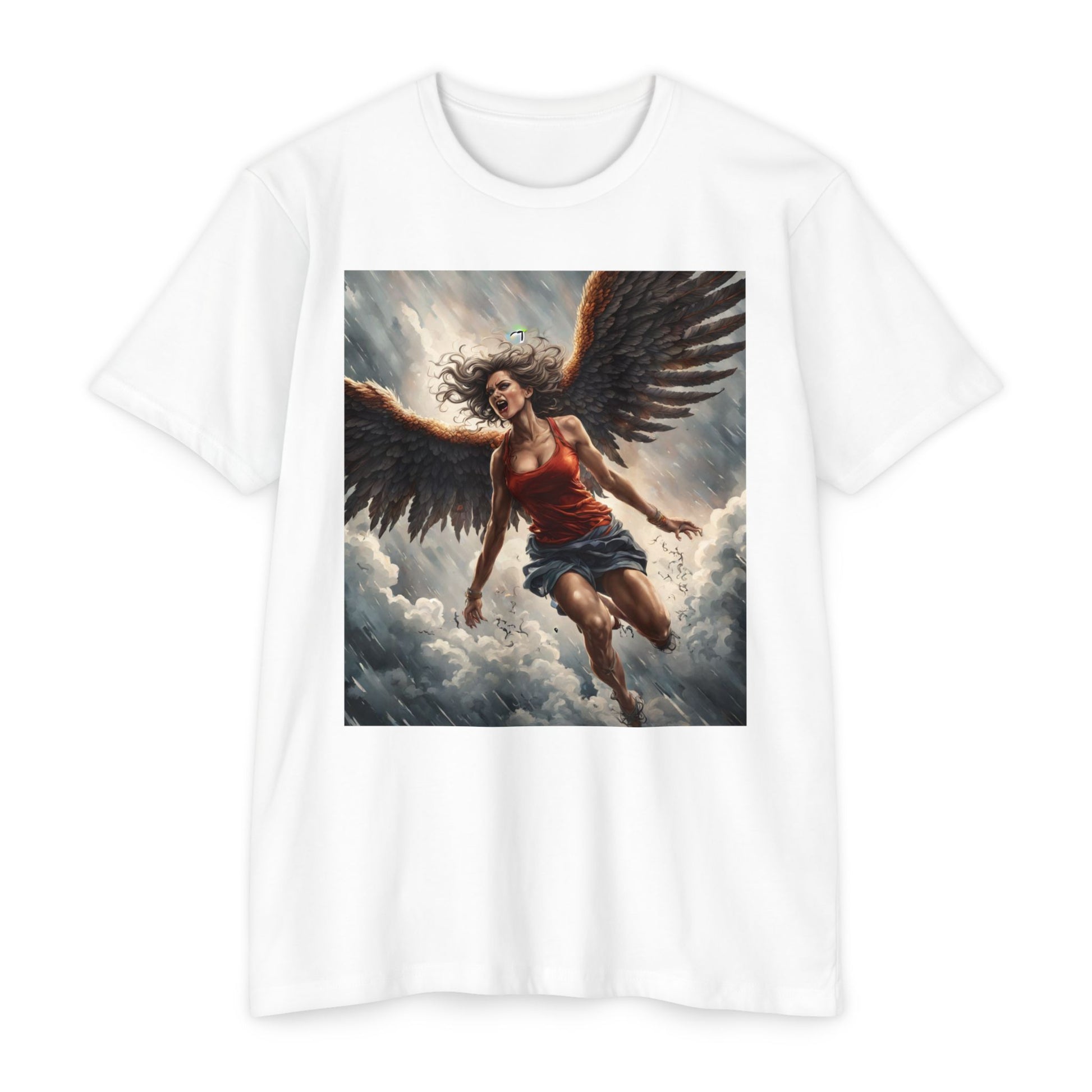 Bold Angel Graphic Tee - Unisex CVC Jersey T-shirt, Spiritual Gift, Trendy Top, Angel Lover Shirt, Unique Graphic T-shirt