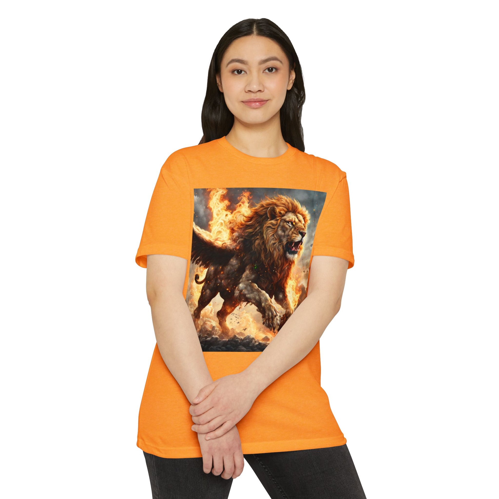 Dynamic Lion Graphic Tee, Unisex T-Shirt, Animal Lover Gift, Summer Casual Wear, Statement Shirt, Unique Graphic Apparel